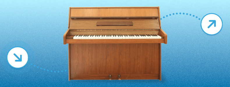 vintage wood keyboard piano